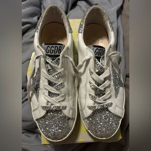 Authentic Golden Goose superstar classic children’s glitter toe leather shoes